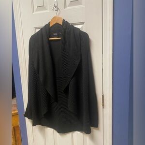 Roam New York black knit open cardigan size S